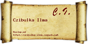 Czibulka Ilma névjegykártya